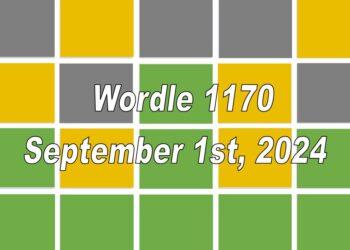 Daily Wordle 1170 - 1st September 2024