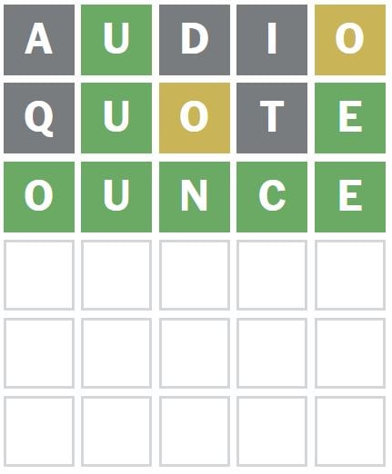 Daily Wordle Answer 1147 - 9th August 2024