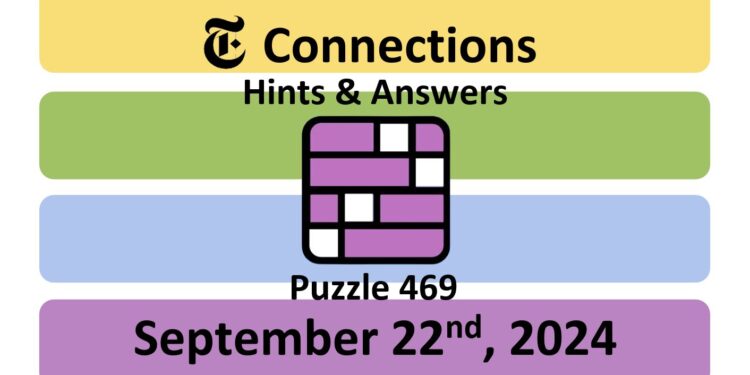 Daily NYT Connections 469 Answers - September 22nd 2024