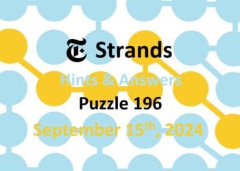 Daily Strands 196 Answers Today - 15th September 2024