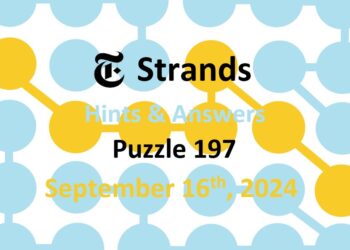 Daily Strands 197 Answers Today - 16th September 2024
