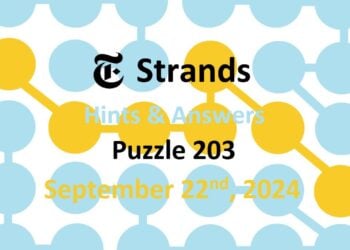 Daily Strands 203 Answers Today - 22nd September 2024