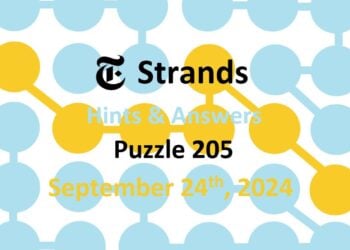 Daily Strands 205 Answers Today - 24th September 2024