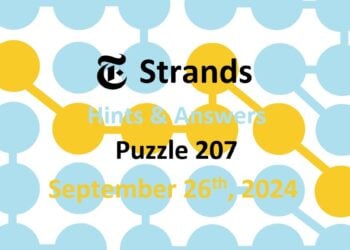 Daily Strands 207 Answers Today - 26th September 2024