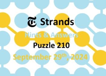 Daily Strands 210 Answers Today - 29th September 2024