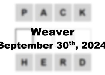 Today’s ‘Weaver’ Answer: September 30th 2024 Hints and Solution