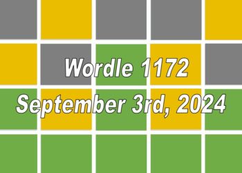 Daily Wordle 1172 - 3rd September 2024