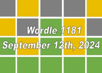 Daily Wordle 1181 - 12th September 2024