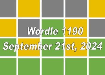 Daily Wordle 1190 - 21st September 2024