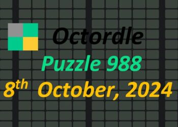 ‘Wordle’ Answer Today 1207 October 8th 2024 – Hints and Solution (10/8/24)