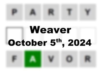 ‘Wordle’ Answer Today 1204 October 5th 2024 – Hints and Solution (10/5/24)
