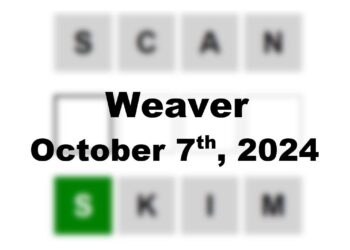 Today’s ‘Weaver’ Answer: October 7th 2024 Hints and Solution