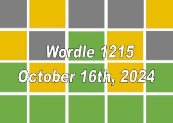 ‘Wordle’ Answer Today 1215 October 16th 2024 – Hints and Solution (10/16/24)