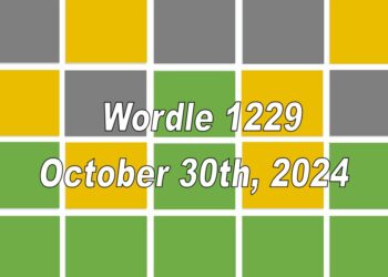 ‘Wordle’ Answer Today 1229 October 30th 2024 – Hints and Solution (10/30/24)