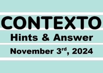 ‘Wordle’ Answer Today 1233 November 3rd 2024 – Hints and Solution (11/3/24)