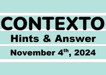 ‘Wordle’ Answer Today 1234 November 4th 2024 – Hints and Solution (11/4/24)