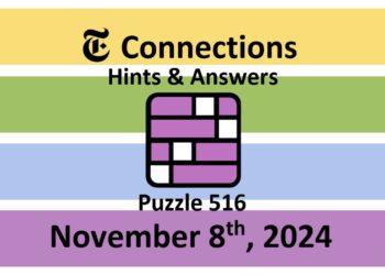 ‘Wordle’ Answer Today 1238 November 8th 2024 – Hints and Solution (11/8/24)
