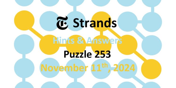 Daily Strands 253 Answers Today - 11th November 2024
