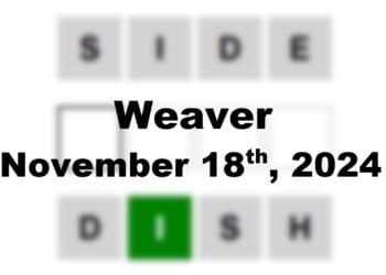 Today’s ‘Weaver’ Answer: November 18th 2024 Hints and Solution