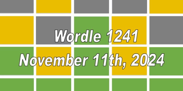 Daily Wordle 1241 - 11th November 2024