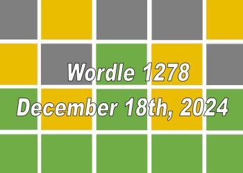 ‘Wordle’ Answer Today 1278 December 18th 2024 – Hints and Solution (12/18/24)