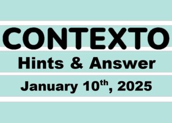 ‘Wordle’ Answer Today 1301 January 10th 2025 – Hints and Solution (1/10/25)