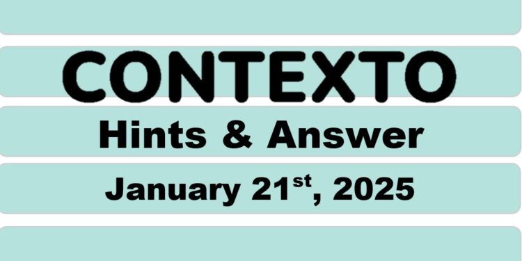 Daily Contexto 856 - January 21st 2025