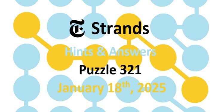 Daily Strands 321 Answers Today - 18th January 2025
