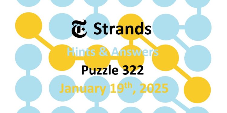 Daily Strands 322 Answers Today - 19th January 2025