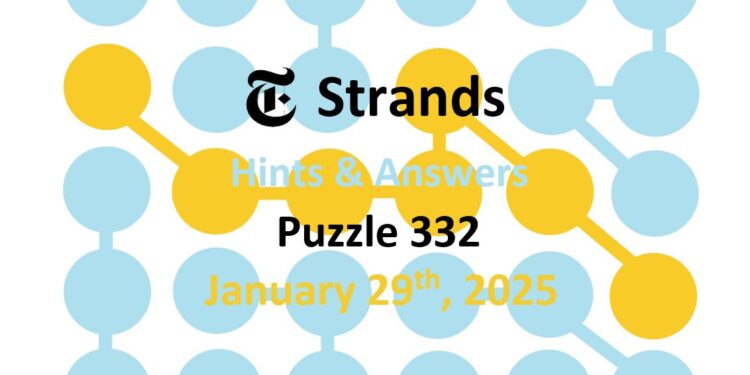 Daily Strands 332 Answers Today - 29th January 2025