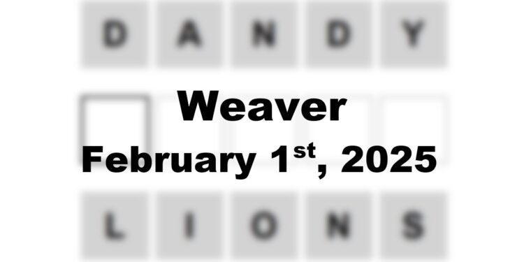 Daily Weaver Answers - 1st February 2025