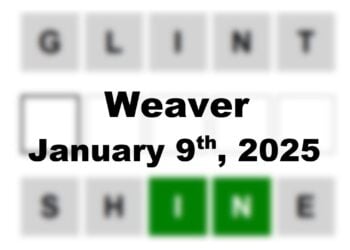 ‘Wordle’ Answer Today 1300 January 9th 2025 – Hints and Solution (1/9/25)