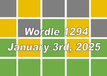 ‘Wordle’ Answer Today 1294 January 3rd 2025 – Hints and Solution (1/3/25)