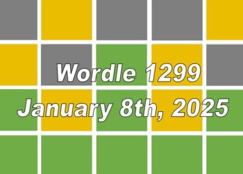‘Wordle’ Answer Today 1299 January 8th 2025 – Hints and Solution (1/8/25)