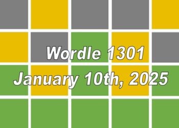 ‘Wordle’ Answer Today 1301 January 10th 2025 – Hints and Solution (1/10/25)