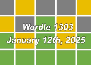 ‘Wordle’ Answer Today 1303 January 12th 2025 – Hints and Solution (1/12/25)