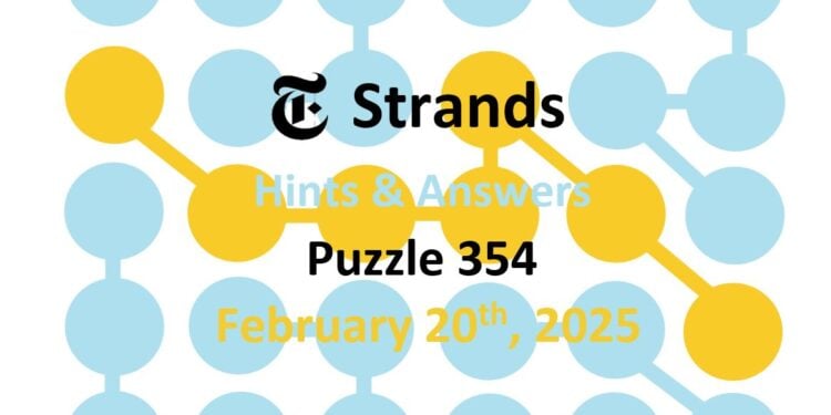 Daily Strands 354 Answers Today - 20th February 2025
