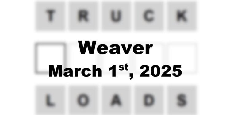 Daily Weaver Answers - 1st March 2025