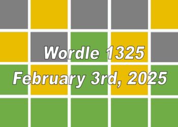 ‘Wordle’ Answer Today 1325 February 3rd 2025 – Hints and Solution (2/3/25)