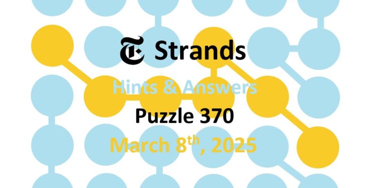 Daily Strands 370 Answers Today - 8th March 2025