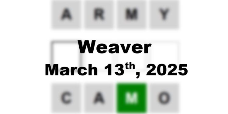 Daily Weaver Answers - 13th March 2025