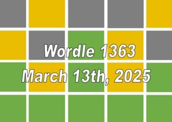 ‘Wordle’ Answer Today 1363 March 13th 2025 – Hints and Solution (3/13/25)