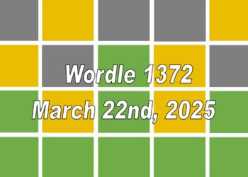 ‘Wordle’ Answer Today 1372 March 22nd 2025 – Hints and Solution (3/22/25)