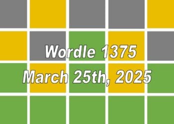‘Wordle’ Answer Today 1375 March 25th 2025 – Hints and Solution (3/25/25)