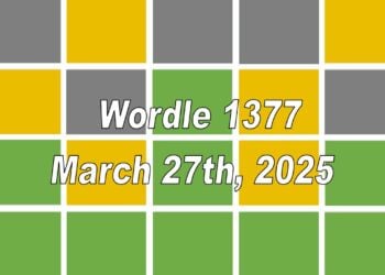 ‘Wordle’ Answer Today 1377 March 27th 2025 – Hints and Solution (3/27/25)