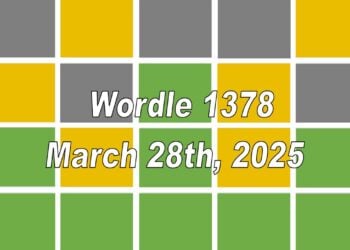 ‘Wordle’ Answer Today 1378 March 28th 2025 – Hints and Solution (3/28/25)