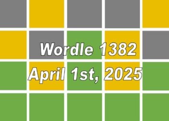 ‘Wordle’ Answer Today 1382 April 1st 2025 – Hints and Solution (4/1/25)