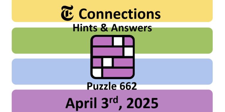 Daily NYT Connections 662 Answers - April 3rd 2025
