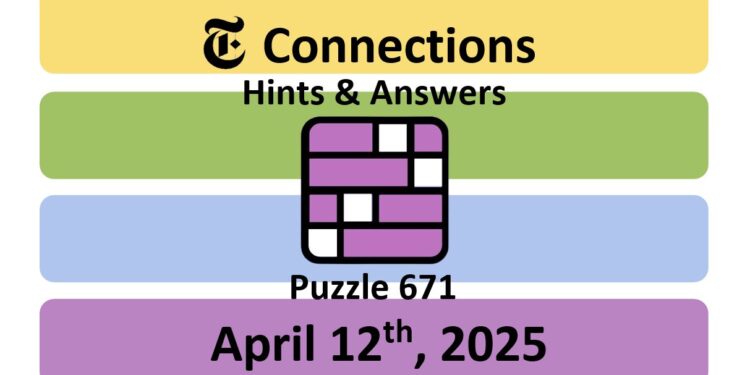 Daily NYT Connections 671 Answers - 12th April 2025