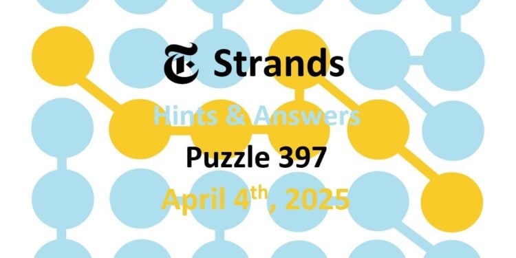 Daily Strands 397 Answers Today - 4th April 2025
